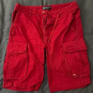 LRG Men’s Red Cargo Shorts